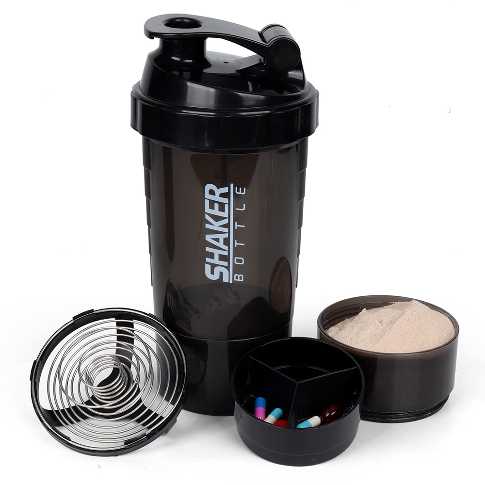 Protein Bar - 3 lớp Shaker protein Chai Bột
