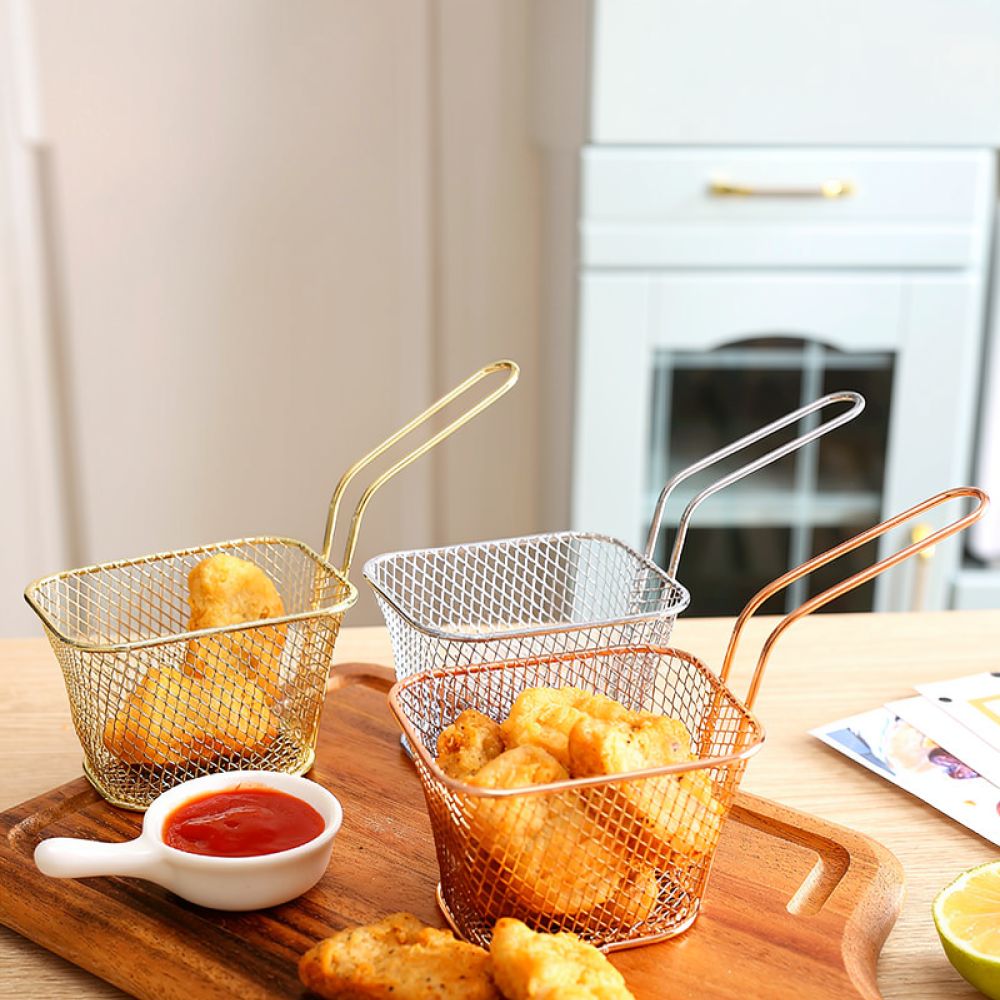 Decorative Mini Square Fry Bas - đánh giá và giá Food Snacks Catering